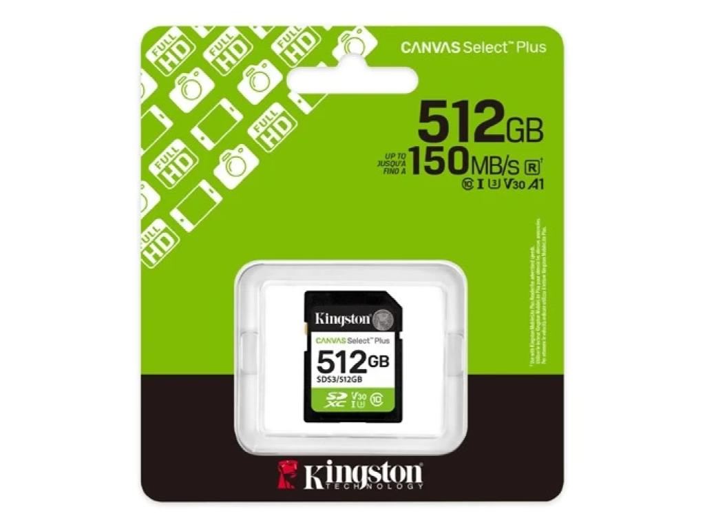 Kingston Canvas Select Plus SDS3/512GB SDXC kartica 150 MB/s