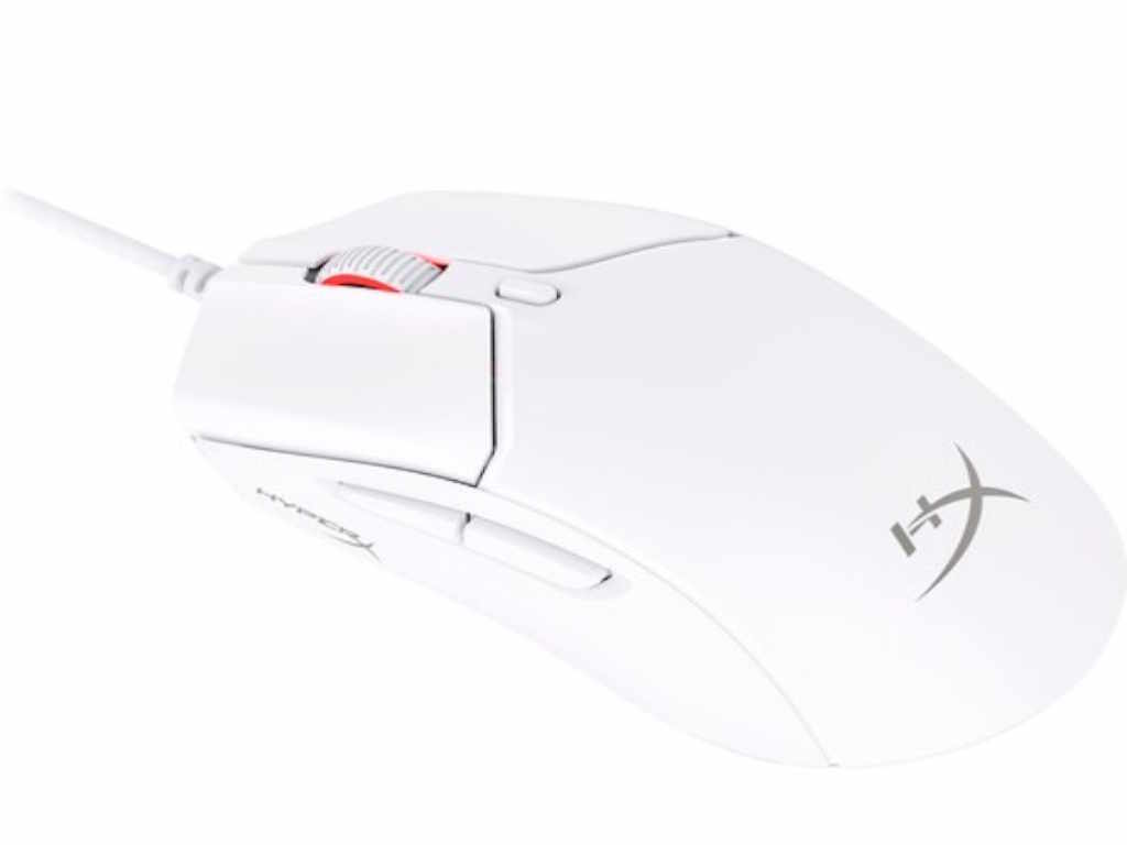 HyperX Pulsefire Haste 2 — žičani gejming miš, beli, 26.000 DPI
