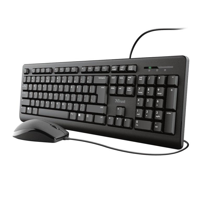 Trust Primo žičani komplet tastature i miša, US, crni