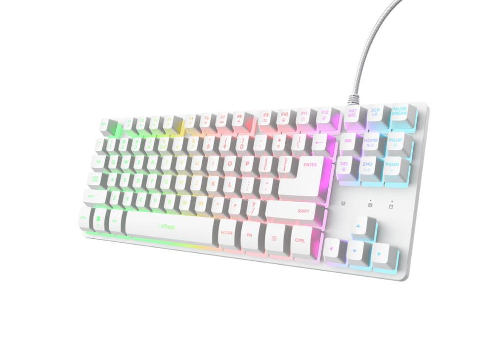 Trust GXT 833W Thado TKL tastatura, bela, HR/SI