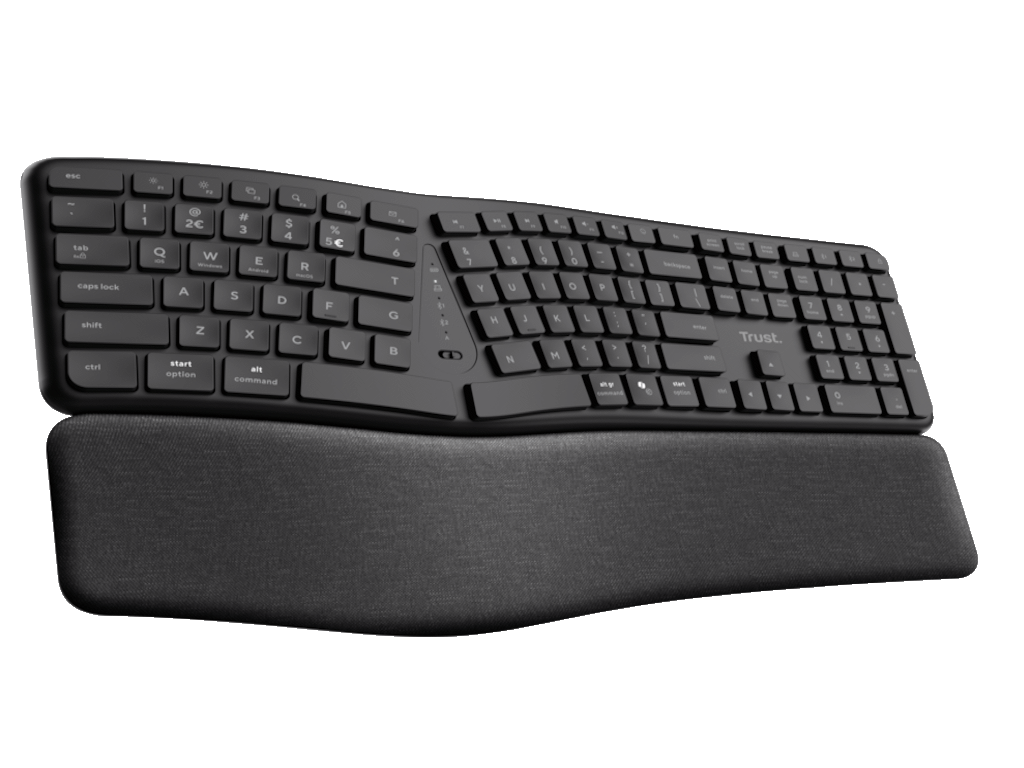 Trust Keyra Ergo 25459 ergonomska bežična tastatura US