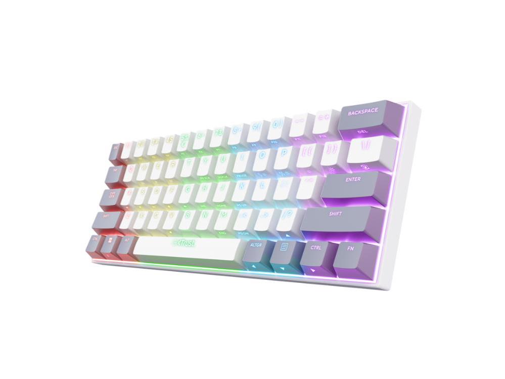 Trust GXT 873 Acira bela mehanička tastatura 60%, US