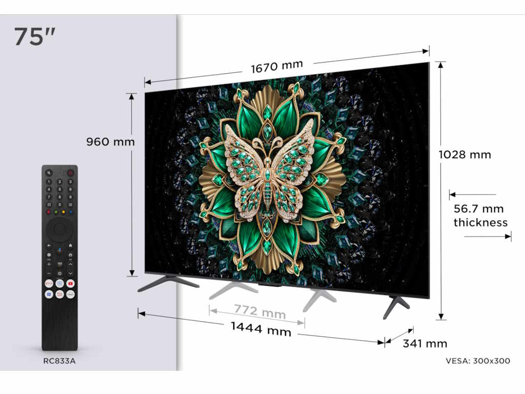 TCL 75C6K 75-inčni QD-Mini LED 4K televizor sa Google TV