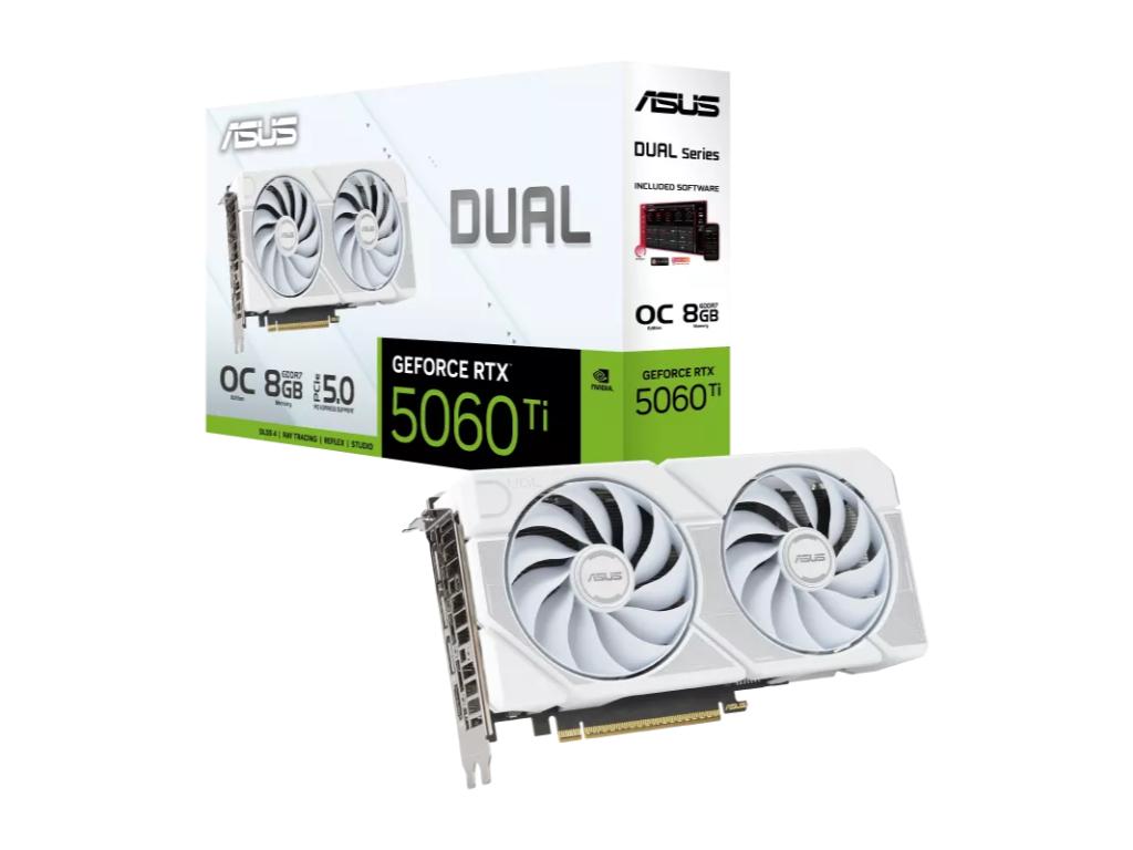 ASUS Dual GeForce RTX 5060 Ti White OC grafička kartica, 8 GB GDDR7