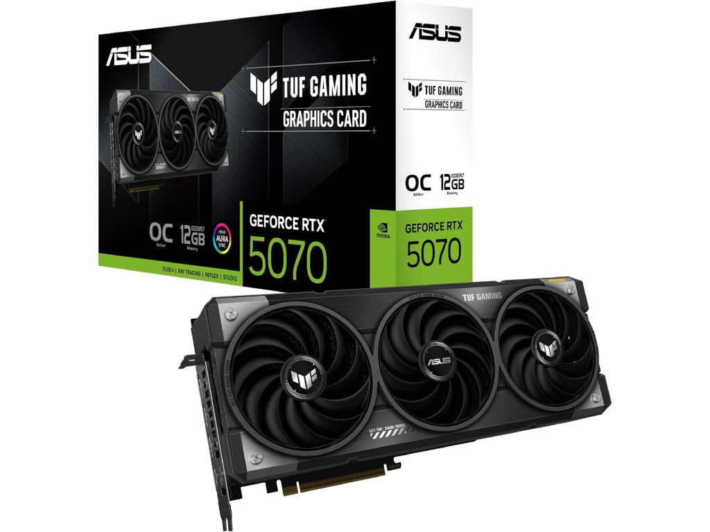 ASUS TUF Gaming GeForce RTX 5070 OC grafička karta, 12 GB GDDR7