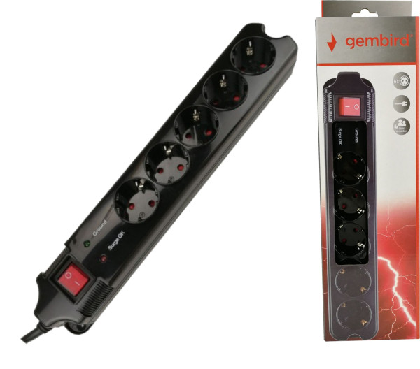 Gembird SPG5-C-15 produžni kabl sa zaštitom od prenapona 4,5 m
