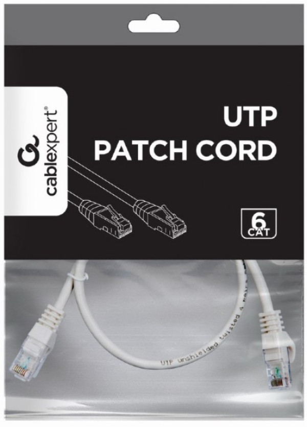 Gembird PP6U-0.5M Cat 6 U/UTP mrežni patch kabl, sivi, 0,5 m