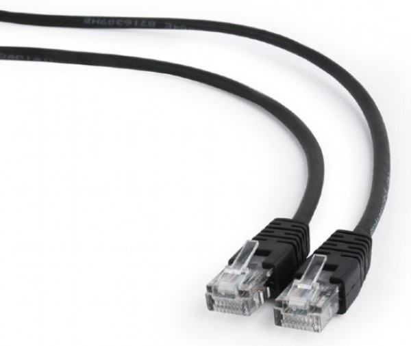 Gembird PP12-3M/BK Cat5e UTP mrežni kabl, crni, 3 m