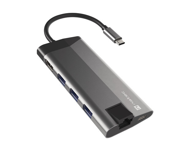 Natec Fowler Plus NMP-1690 USB-C adapter sa 8 portova
