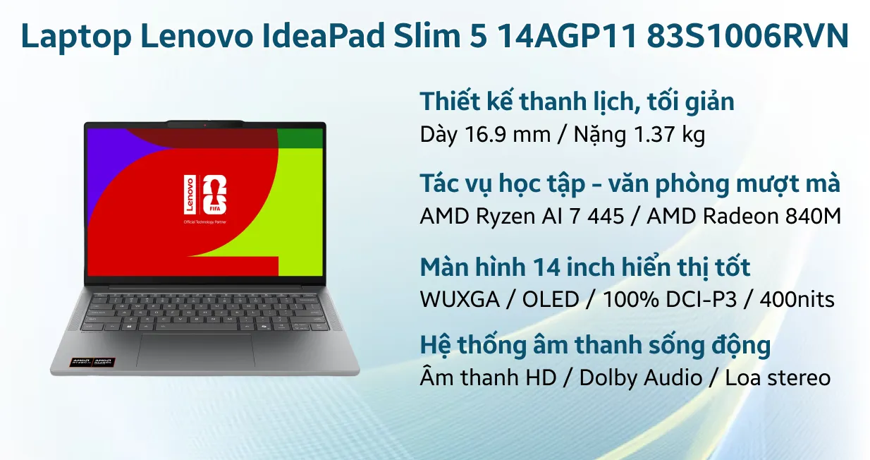 Lenovo IdeaPad Slim 5 14AGP11 OLED Ryzen AI 7 445 laptop