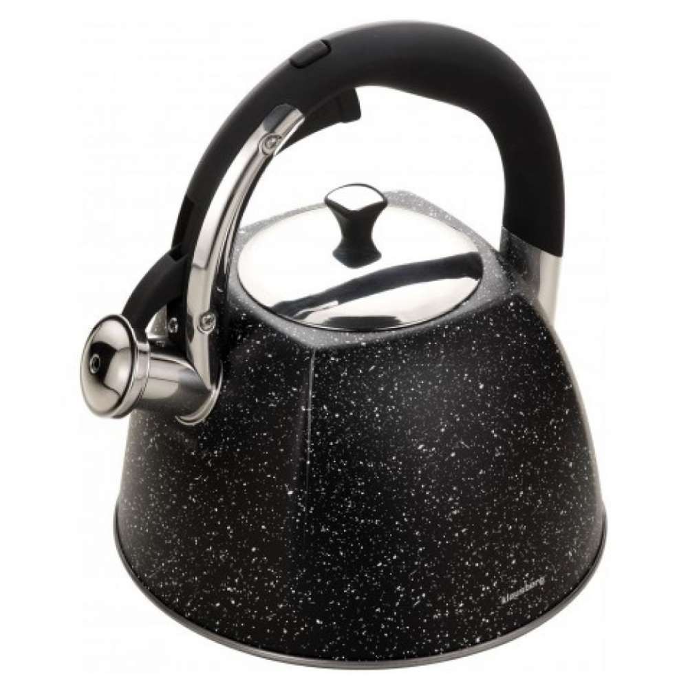 Klausberg KB7259 tradicionalni čajnik sa zviždukom 3 l, crni mermerni