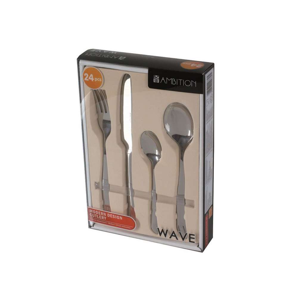 Ambition Wave inox set escajga, 24 dela za 6 osoba