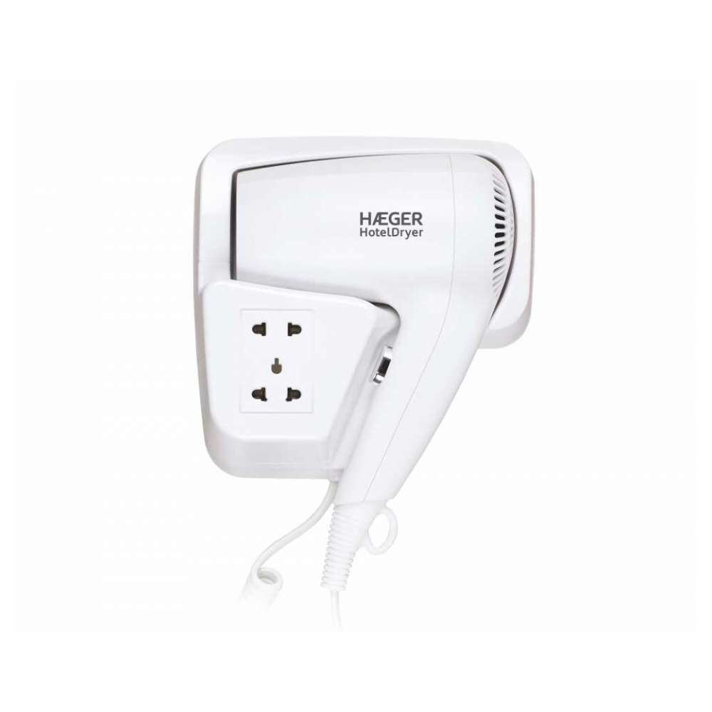 Haeger HD-120.006A hotelski fen sa zidnim nosačem i utičnicom, 1200 W