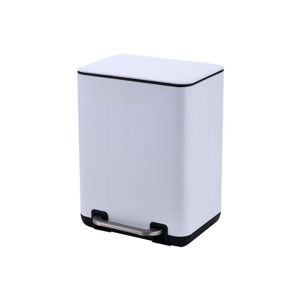 Estia Cubic metalna kanta za otpatke 6 l sa pedalom, bela