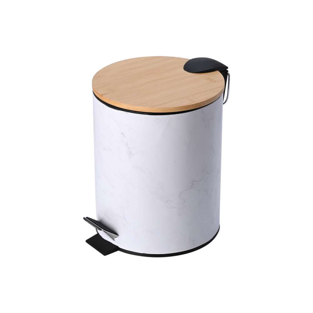 Estia Marble kanta za otpatke 5 l sa pedalom, bela mermer