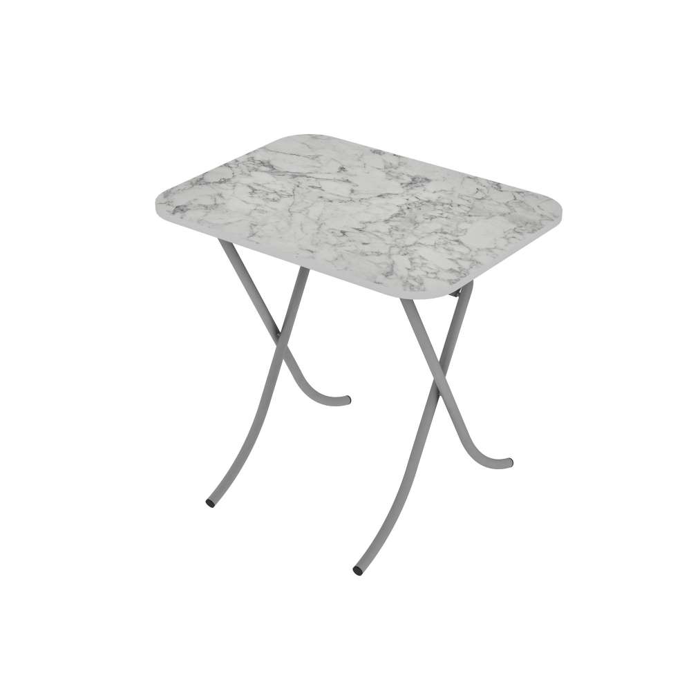 Alesta AL10026BM sklopivi sto beli mermer 60 × 80 cm