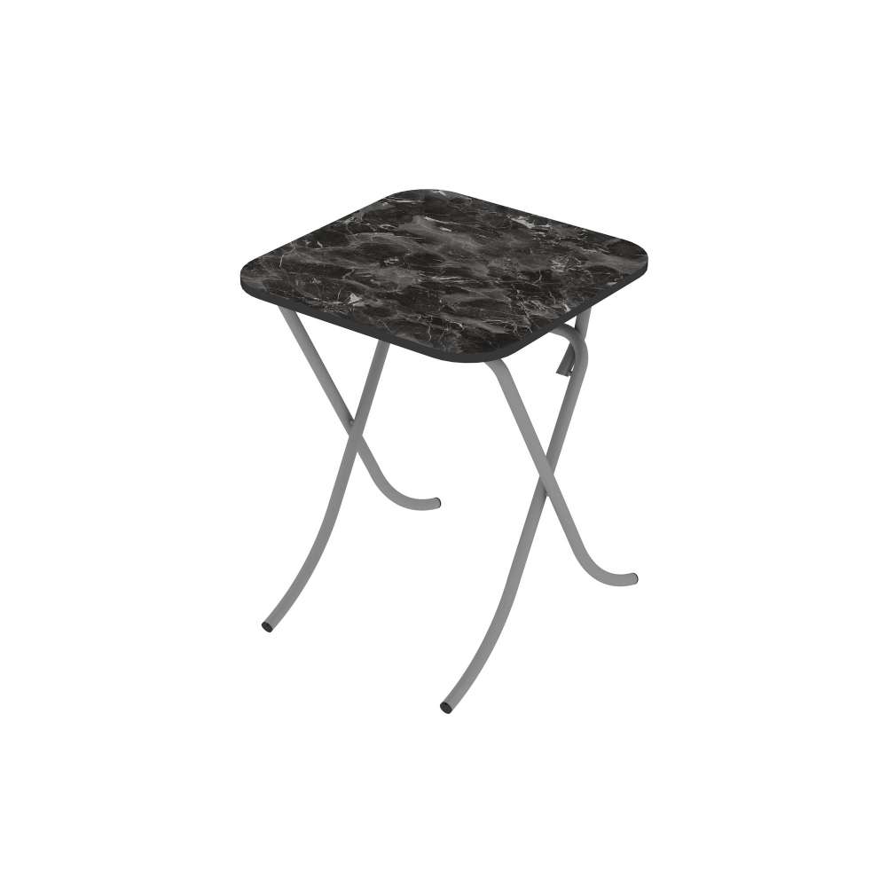 Alesta AL10032CM sklopivi sto, crni mermer 60 × 60 cm