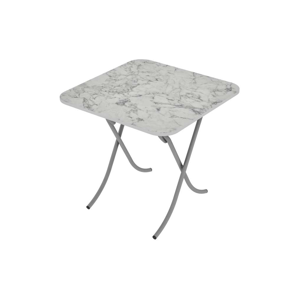Alesta AL10034BM sklopivi sto 80 x 80 cm, dekor belog mermera