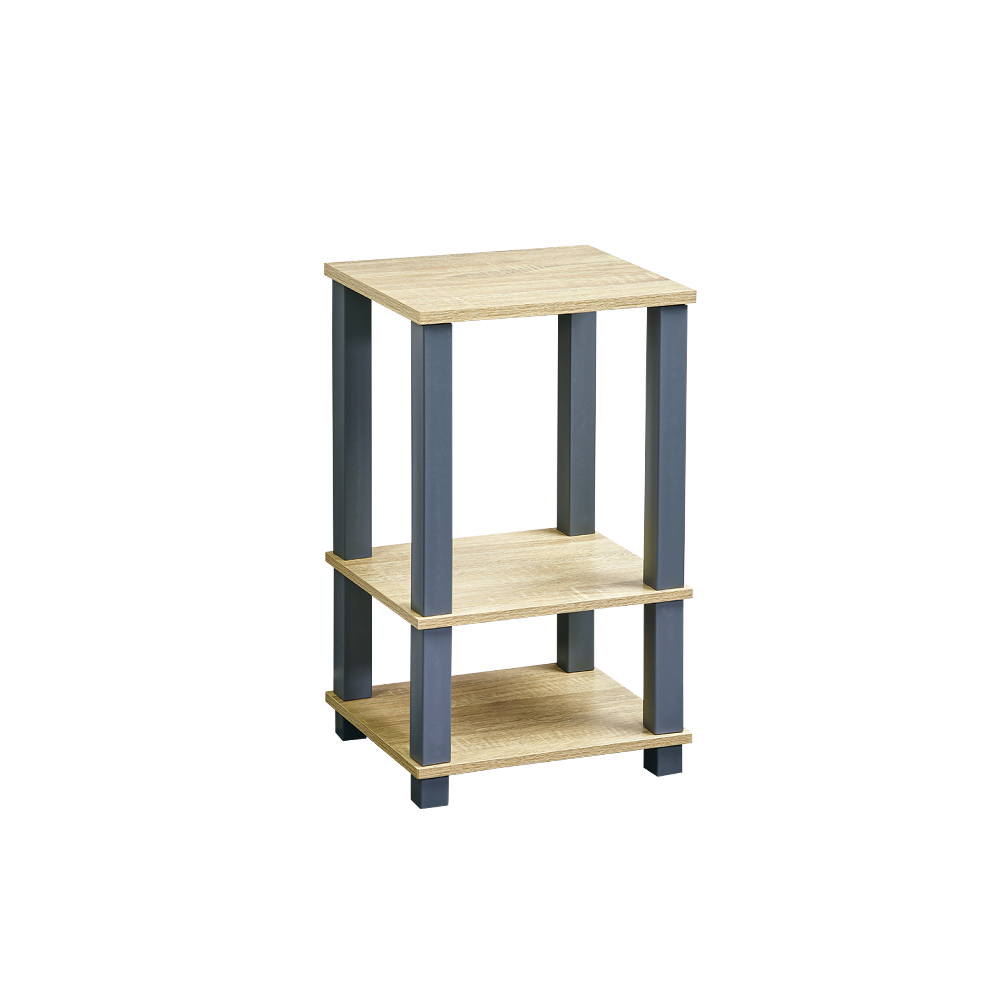 Kesper KSP18450 polica sa tri nivoa, hrast dekor/siva, 34 × 58,5 × 29 cm