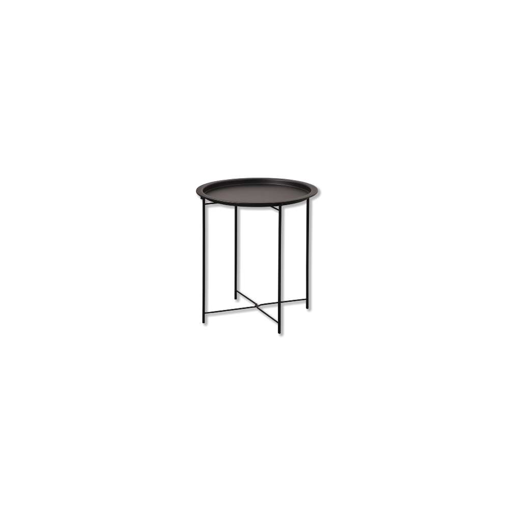 Kesper 24661 crni okrugli pomoćni sto 47 × 50 cm