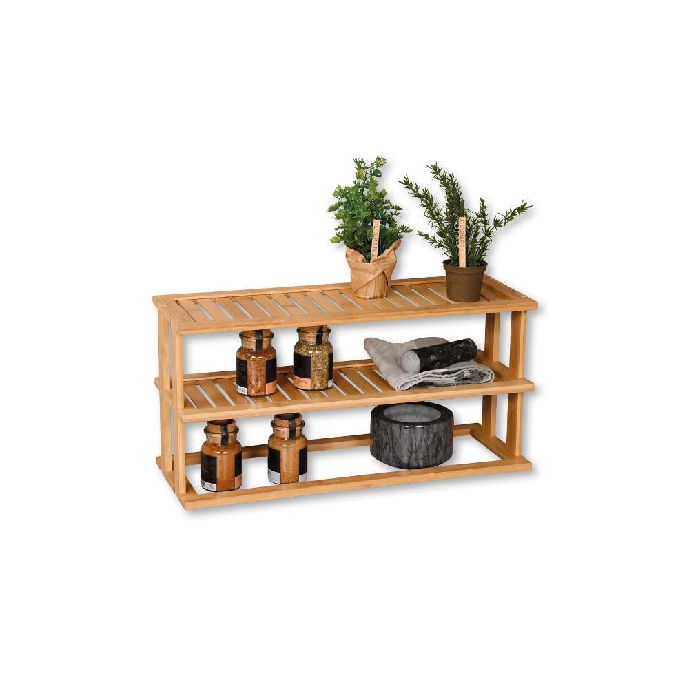 Kesper 58806 dvospratna kuhinjska polica od FSC bambusa, 55 × 20 × 27 cm