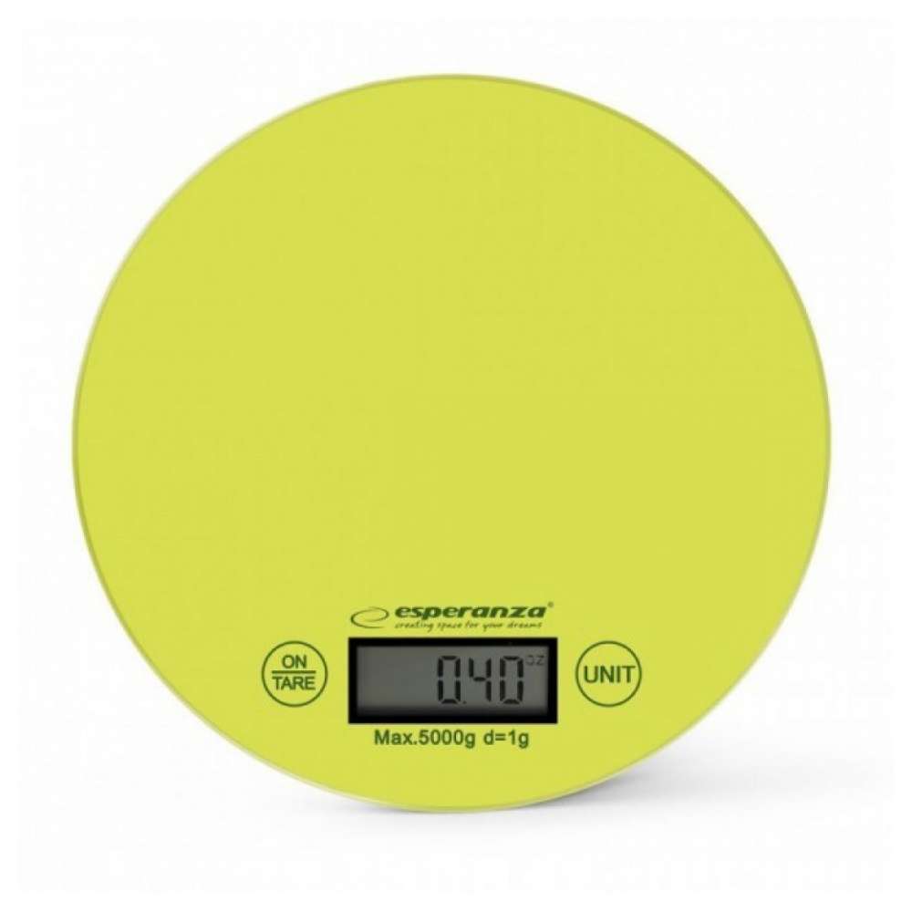 Esperanza EKS003G digitalna kuhinjska vaga, zelena, 5 kg/1 g