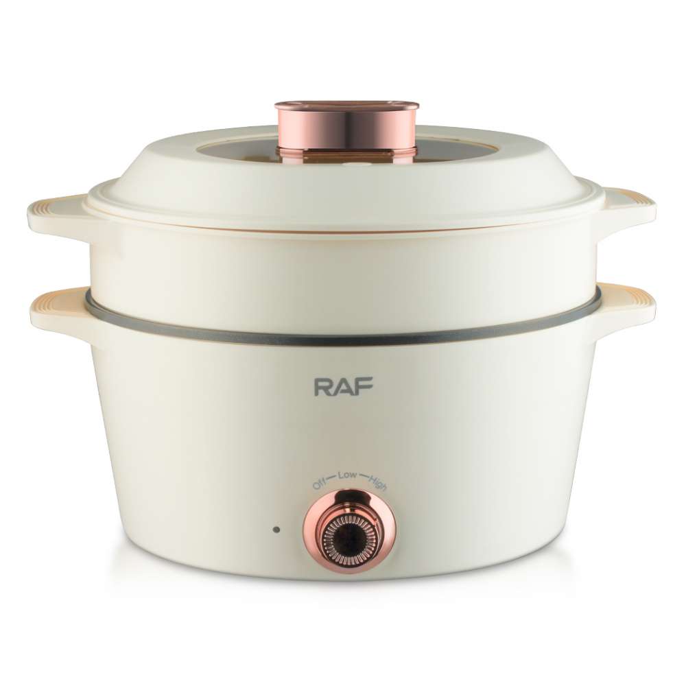 RAF R.5403W električni lonac krčko 1300 W, 5 l + 2 l, beli