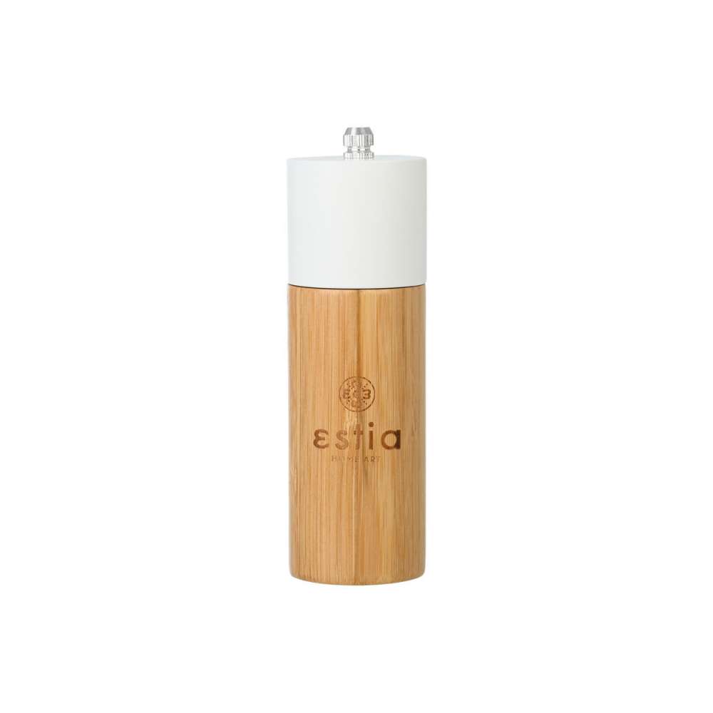 Estia ES01-19631 Bamboo Essentials ručni mlin za so i biber, bambus i bela, 16 cm