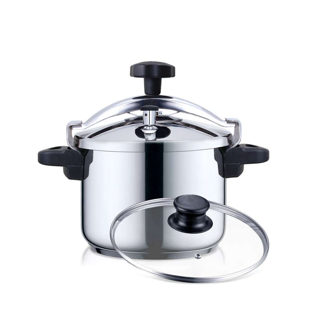Haeger PC-6SS.019A inox ekspres lonac 6 l sa dodatnim staklenim poklopcem