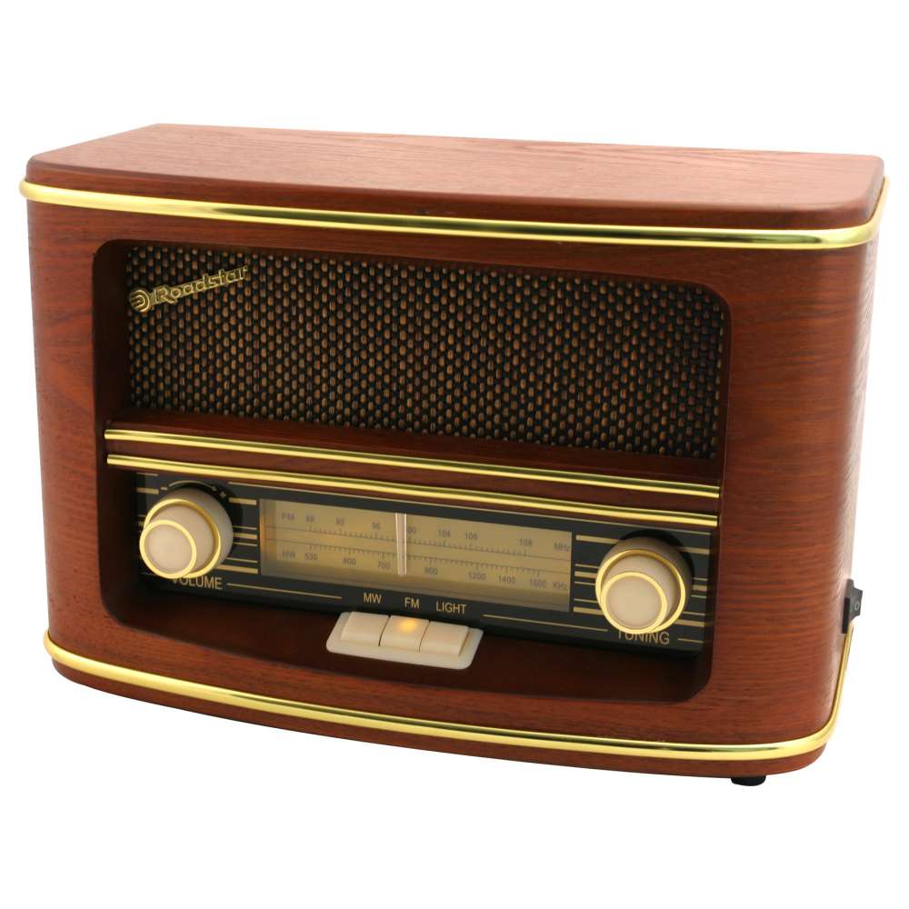 Roadstar HRA-1500/N retro FM i AM radio, braon