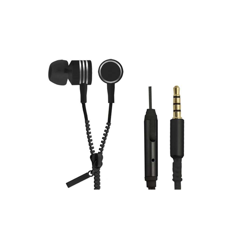 Esperanza EH161K Zipper crne bubice sa mikrofonom, 1,2 m