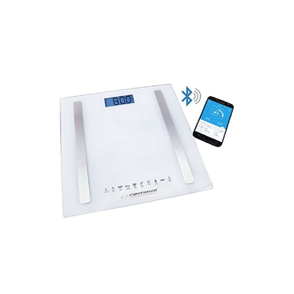 Esperanza EBS016W B.FIT bela Bluetooth telesna vaga 180 kg