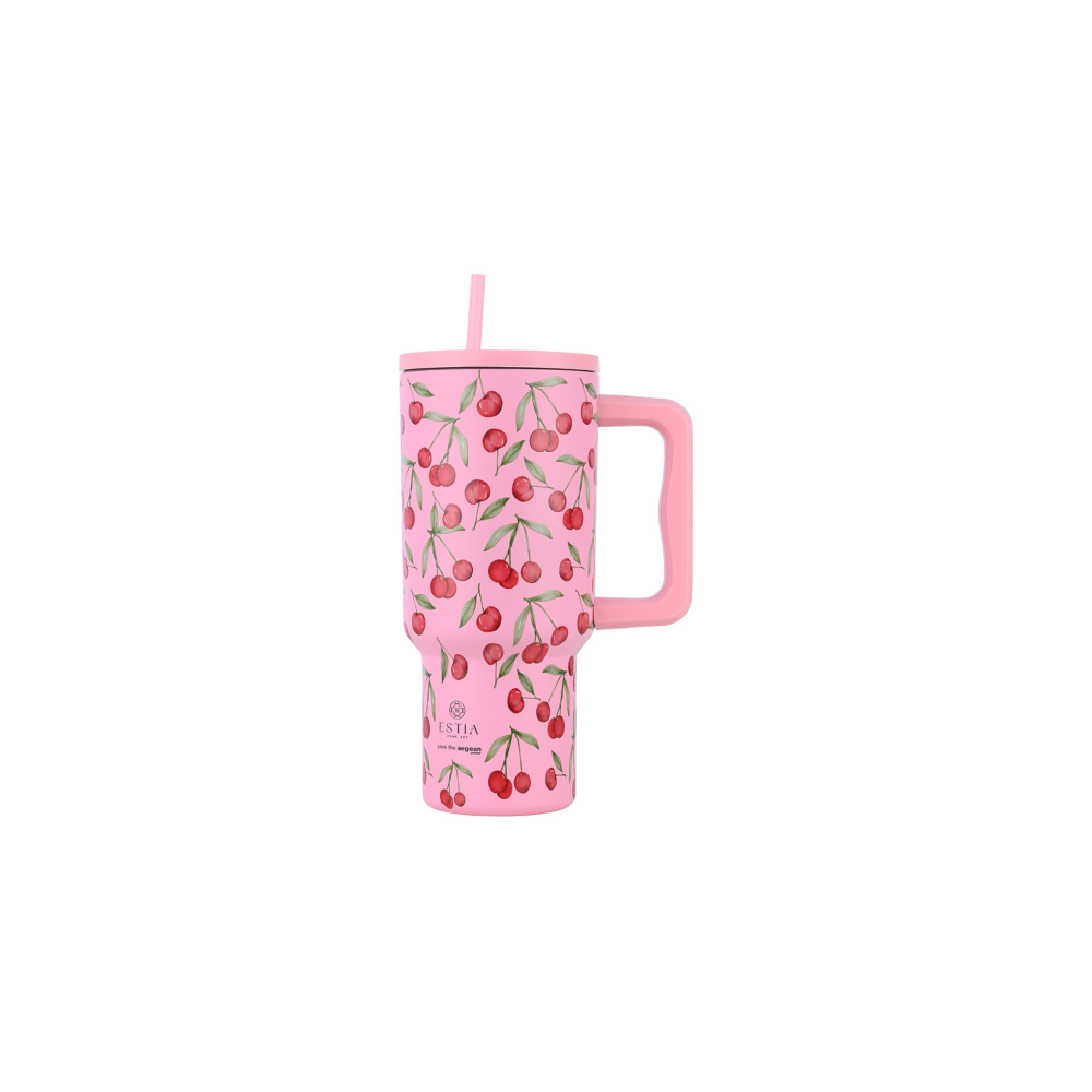 Estia ES01-32081 Cherry Rose termo šolja sa slamkom 900 ml