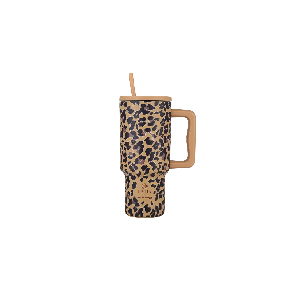 Estia ES01-34849 Spotted Prowl termo čaša sa slamkom, 900 ml
