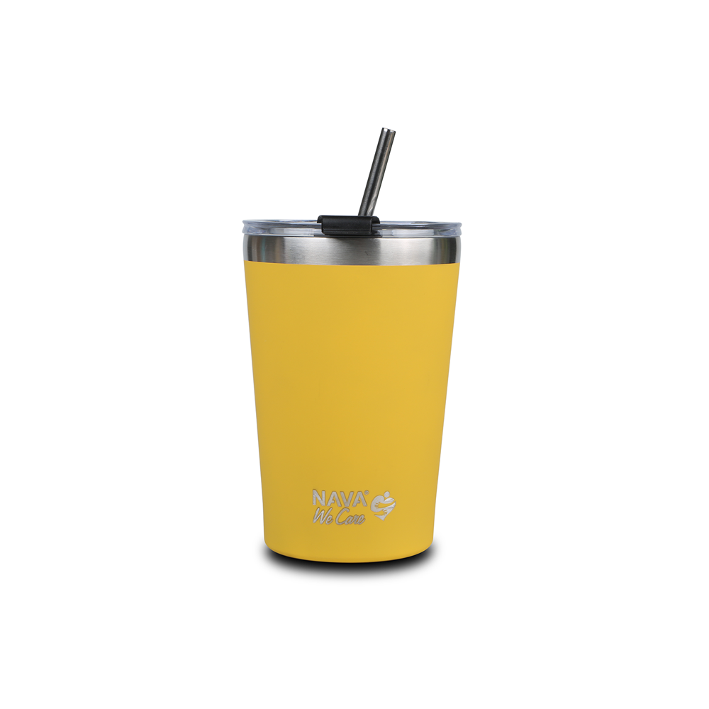 Nava NV10-262-113 We Care žuta termo šolja sa slamčicom 450 ml
