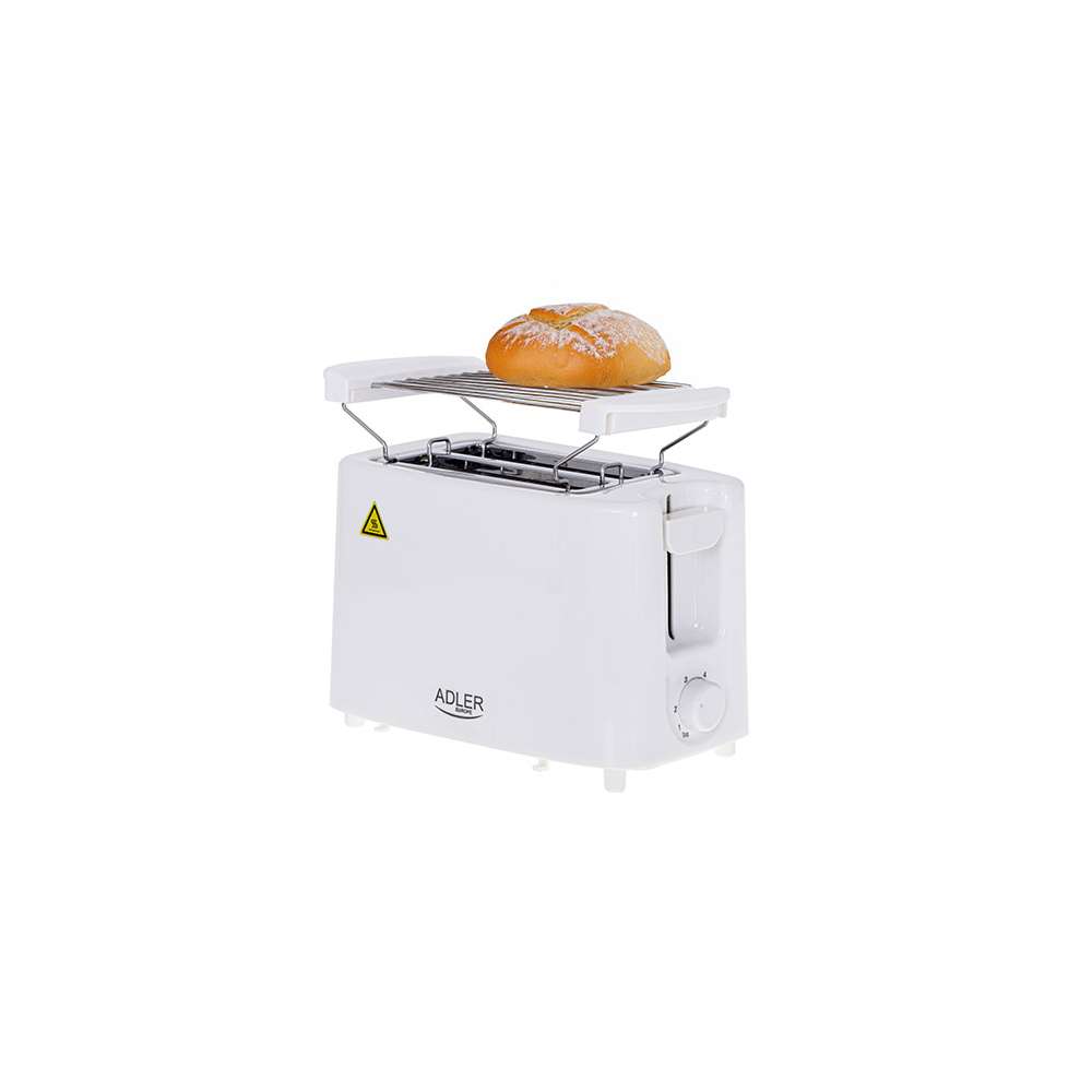 Adler AD3223 beli toster za dve kriške, maks. 900 W