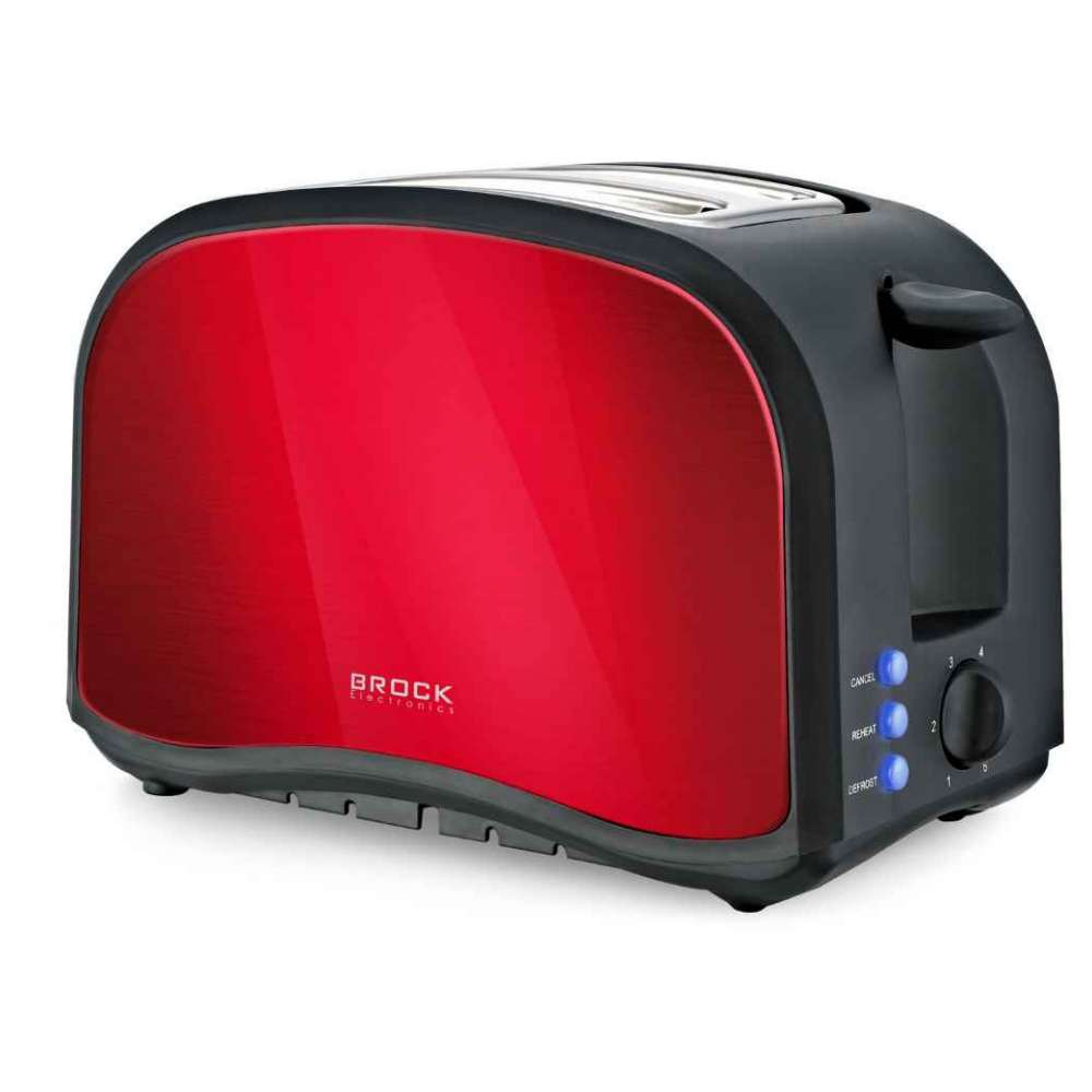 Brock BT1002RD crveni toster za dve kriške 800 W