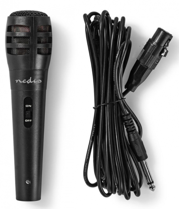 Nedis MPWD15BK dinamički karaoke mikrofon sa kablom 5 m