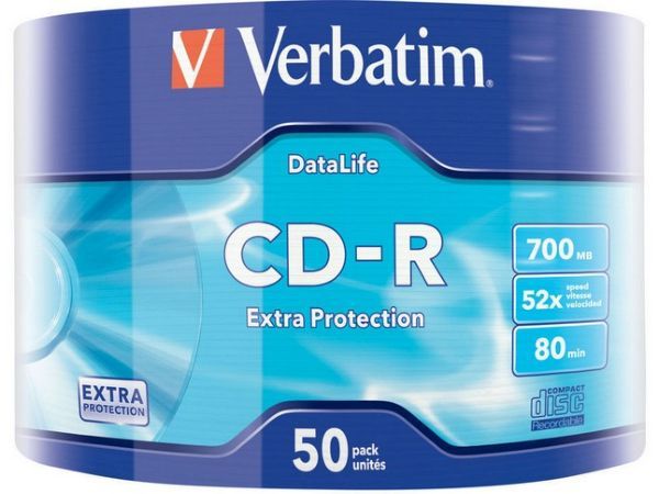 Verbatim 43351 CD-R Extra Protection 700 MB, 50 komada