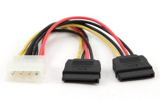 Gembird CC-SATA-PSY-0.3M Molex na dva SATA kabl za napajanje 30 cm