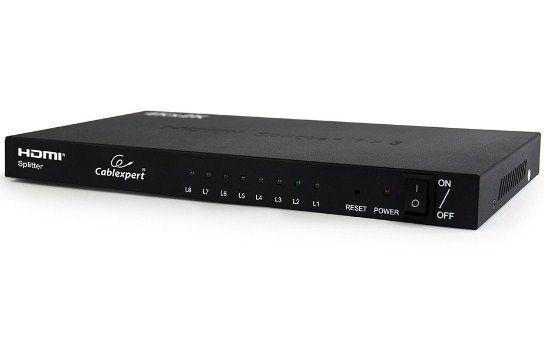 Gembird DSP-8PH4-03 aktivni HDMI razdelnik 1 na 8, 4K 30 Hz
