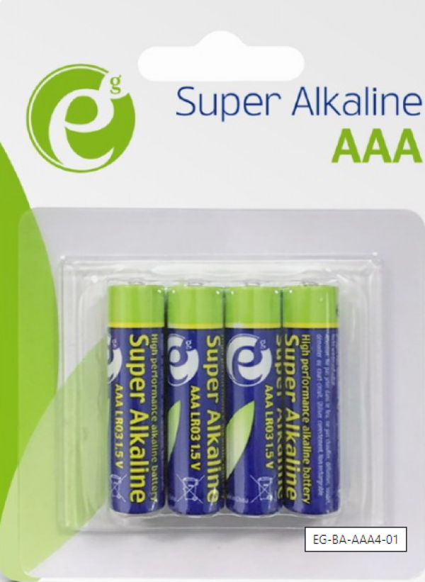 EnerGenie AAA LR03 alkalne baterije 1,5 V, pakovanje 4 komada