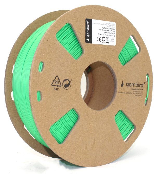 Gembird 3DP-PLA1.75-01-G zeleni PLA filament 1,75 mm, 1 kg