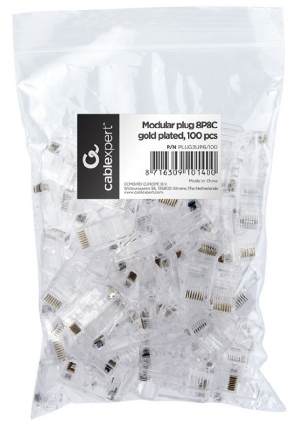 Gembird PLUG3UP6/100 RJ45 Cat5 UTP konektori, 100 komada