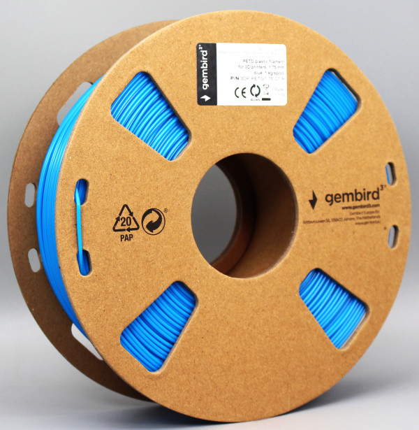 Gembird 3DP-PETG1.75-01-B plavi PETG filament 1,75 mm, 1 kg