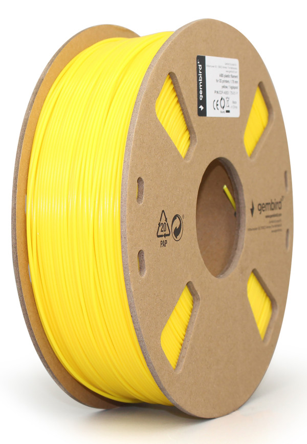 Gembird 3DP-ABS1.75-01-Y ABS filament žuti 1,75 mm 1 kg