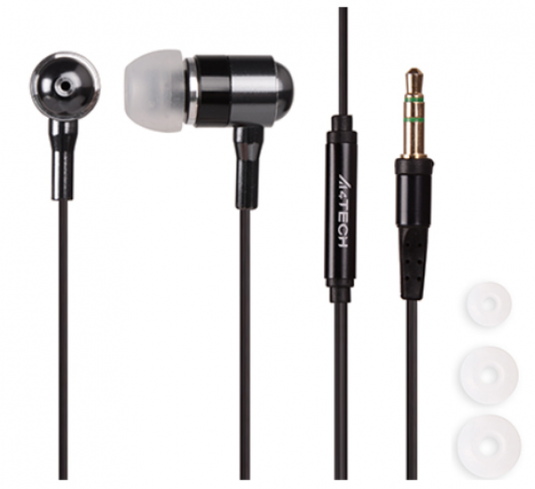 A4Tech MK-650-B žičane metalne in-ear slušalice, 3,5 mm, crne