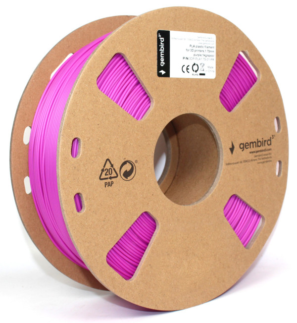 Gembird 3DP-PLA1.75-01-PR ljubičasti PLA filament 1,75 mm 1 kg