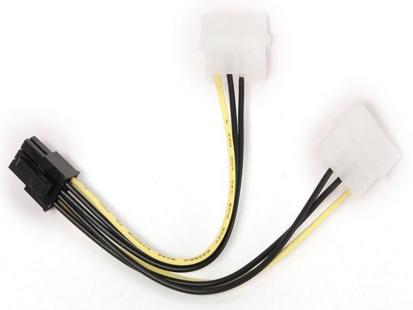 Gembird CC-PSU-6 adapter za napajanje 2 × Molex na PCIe 6 pin, 15 cm