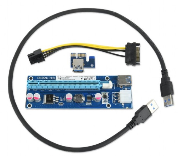 Gembird RC-PCIEX-03 PCIe riser komplet sa 6-pinskim napajanjem